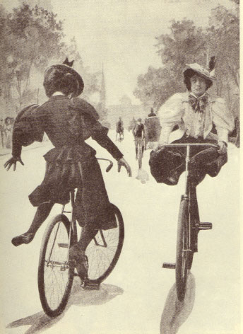 Bicyclists in bloomers