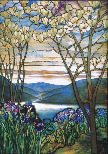 Magnolias and Irises Window